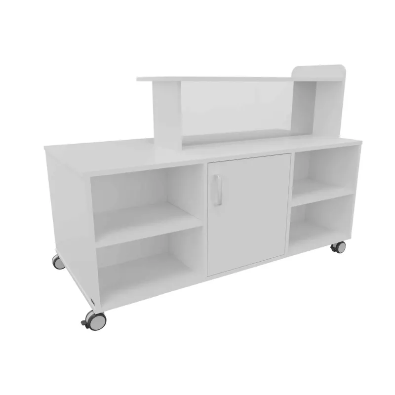 Küchenaufsatz, Schrankkombination, rollbare Unterschrank, Hängeregale, Schiebetür-Design