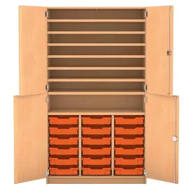Bastelschrank - mit 18 flachen Boxen