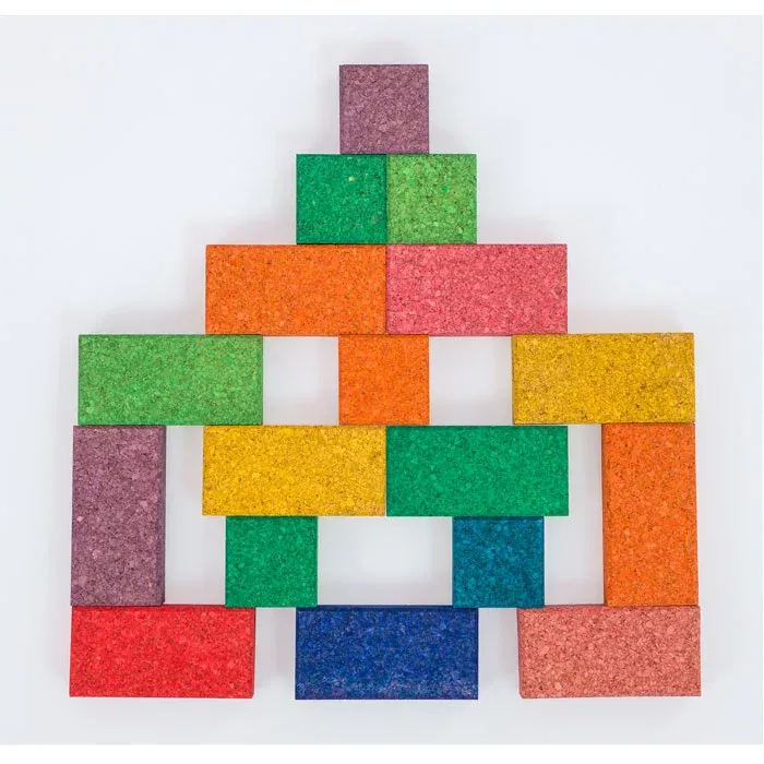 Bausteine, Kunststoff, Bausteine-Set, Farbsteine, Spielzeug
