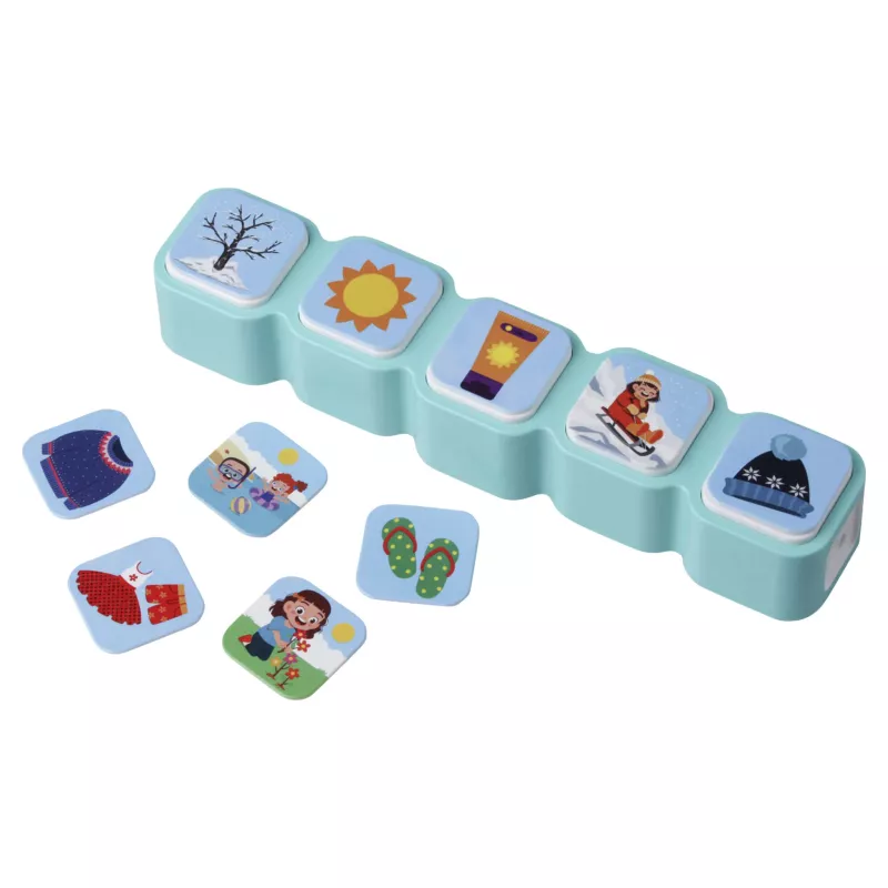 Puzzle, Lochkarten, Wetterkarten, Winterspielzeug, Bildkarten