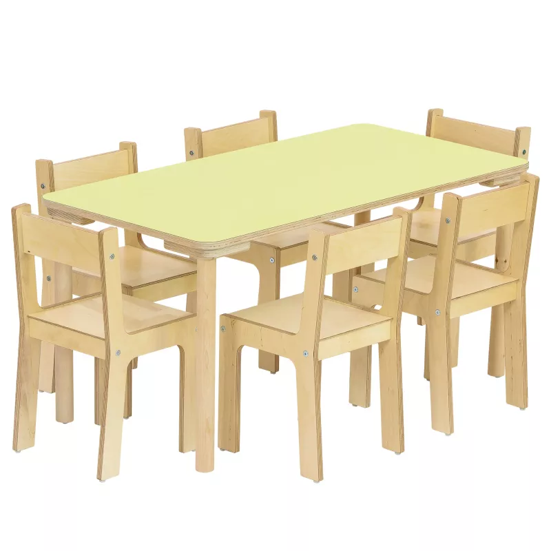 Kindertisch, Tischset, Holztisch, Holzstuhl, KinderstuhlSet