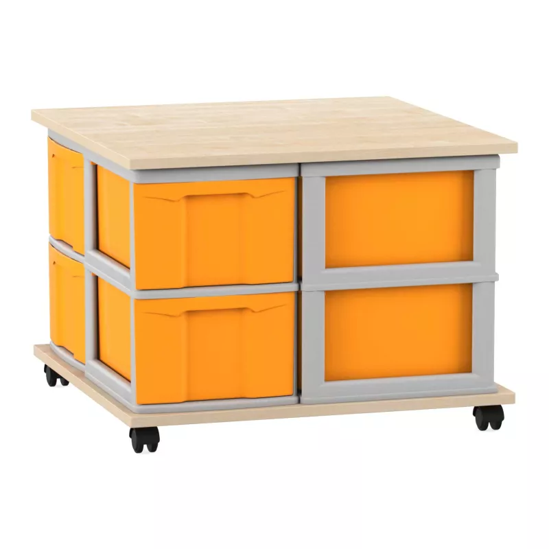 Klemmkasten, Orange Box, Rollcontainer, Werkbank, Kistenboxen