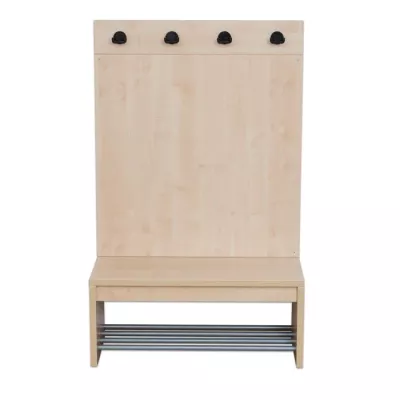 Holzbank, Garderobe, Hakenleiste, Flurmöbel, Schuhablage