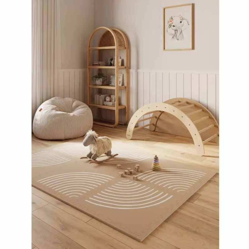Spielmatte, Kleinkinder-Spielzeug, Riesen-Puzzlematte, Holzspielzeug, Raumdeko