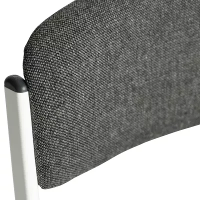 Stuhl, Stuhllehne, Grau, Stoffbezug, Metallgestell
