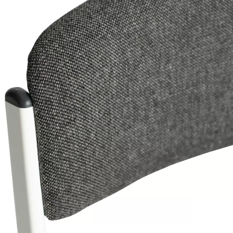 Stuhl, Stuhllehne, Grau, Stoffbezug, Metallgestell