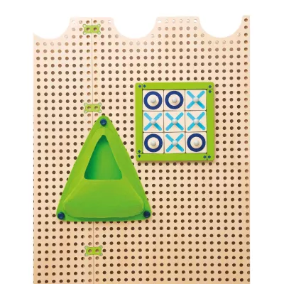 Lochplatten, grünes Dreieck, Kartenbrett, Tic-Tac-Toe, Holz-Pegboard