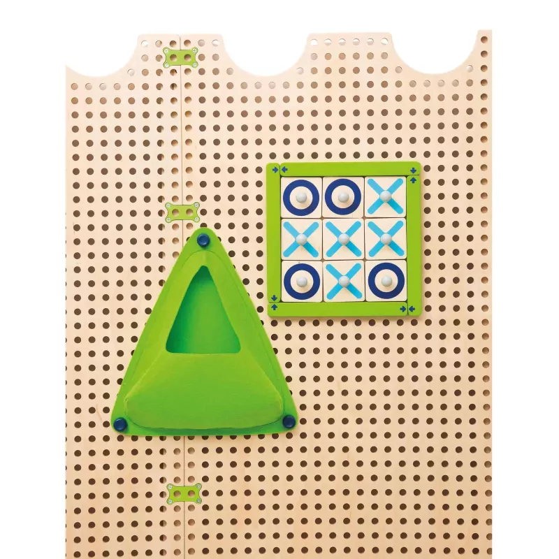Lochplatten, grünes Dreieck, Kartenbrett, Tic-Tac-Toe, Holz-Pegboard