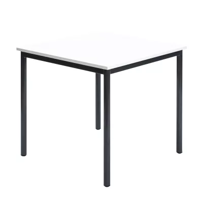 Esstisch, Tischplatte, Metallbeine, Schwarz, weiß