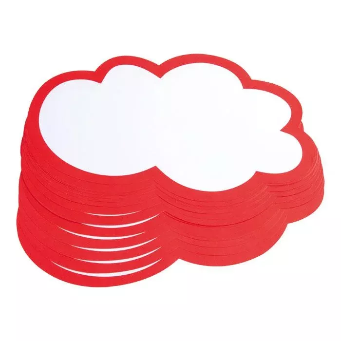 aufkleber, sticker, kreisform, roter rand, cloud form