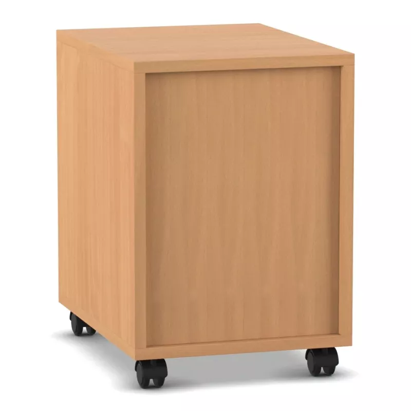 Rollcontainer, Mobiler Unterschrank, Holzoptik, Kabelrollen, Bodenrollen