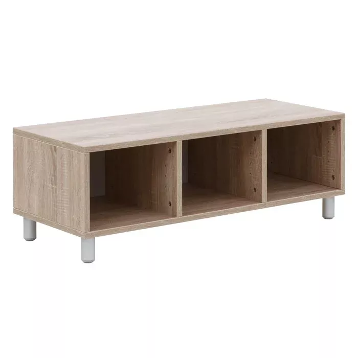 TV-Lowboard, Couchtisch, Massivholz, Eiche, Regalboden