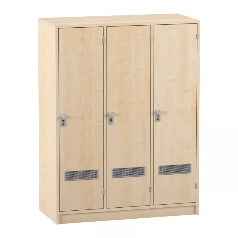 Schrank, Drei-Türer, Holzlook, Belüftungsgitter, Kleiderschrank