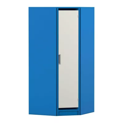 schrank, blau, kleiderschrank, metall, spiegel