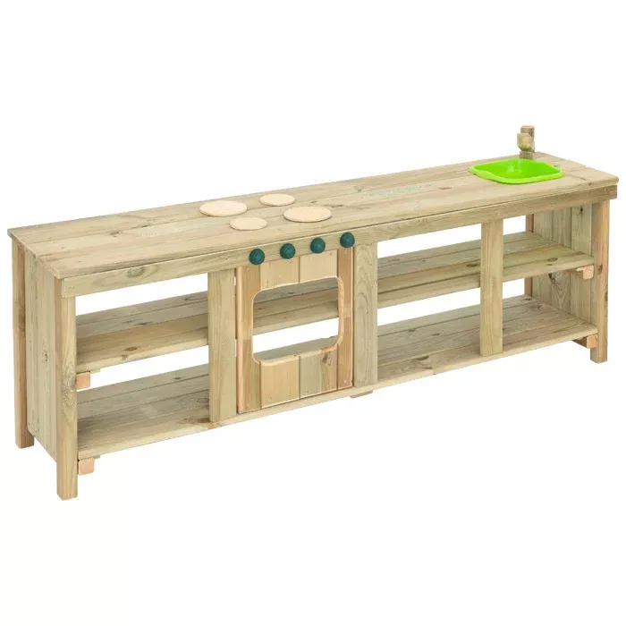 Holzwerkbank, Kinderspielküche, Holz, Wasch- und Spülbereich, Holzoberfläche