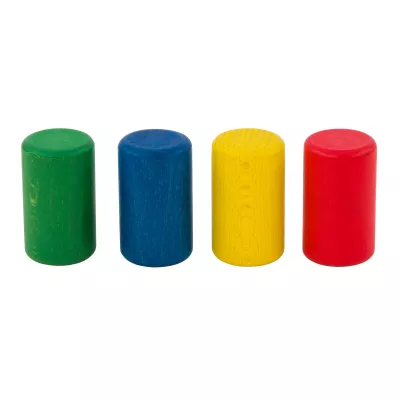 Holzstöcke, Farbstäbe, Grün, Blau, Gelb, Rot