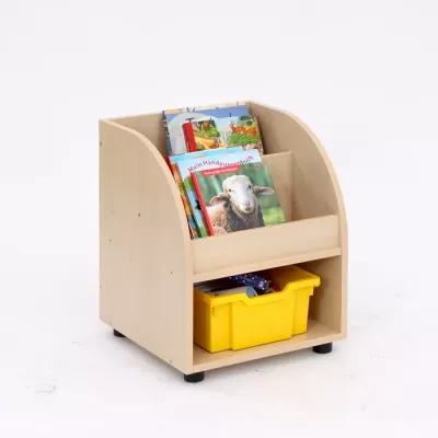 Kinderbücherschrank, Bücherregal, Holz, Gelbe Box, Aufbewahrung