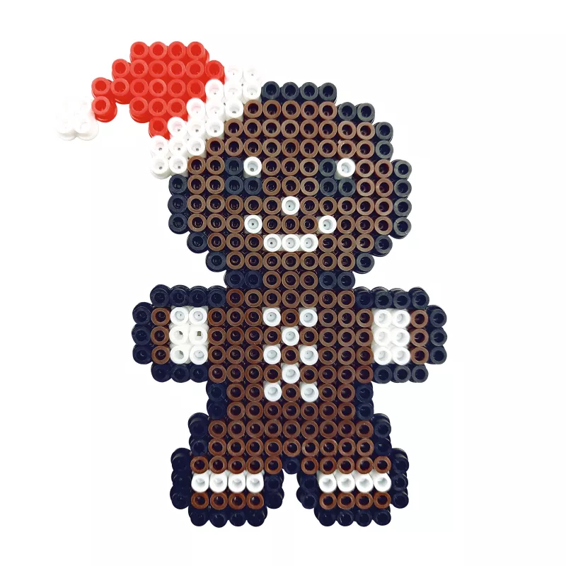 Kinderfigur, Weihnachtsmann, Bausatz, Perlenkunst, 3D-Pixel