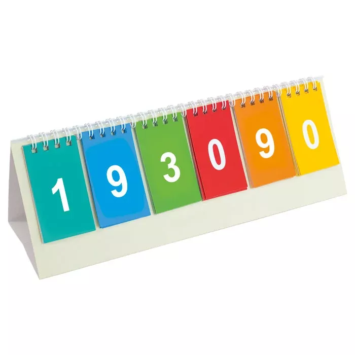 Tischkalender, Mini-Notizkalender, Bunte Zahlen, Wegweiser, Tischdeko