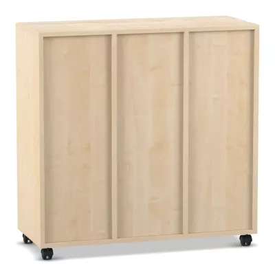 Schrank, Aufbewahrung, Holz, Rollwagen, 3-türig