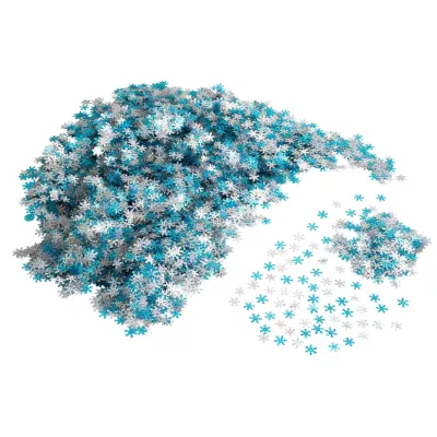 Schnee-Sternchen, Schneeflocken, Dekor-Streu, Blau/Silber, Kunststoff-Deko