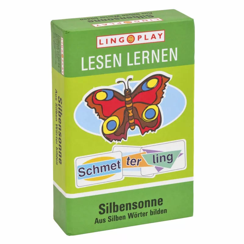 Lernbox, Lesen lernen, Schmetterling, Silbensonne, Sprache Lernset