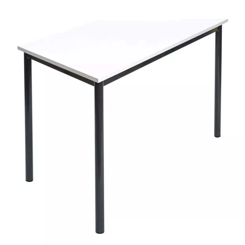Esstisch, Schreibtisch, weiße Platte, schwarze Beine, Tischgestell