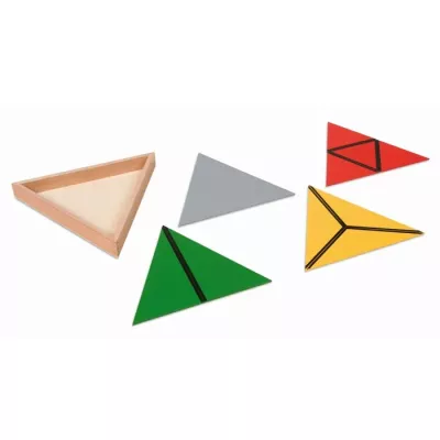puzzle, Dreiecke, Holztablett, Tangram, bunte Teile