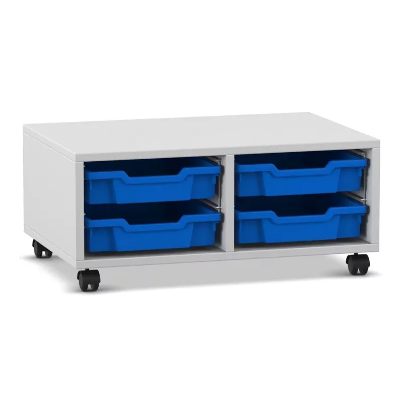 Schubladenbox, Rollcontainer, Metallkorpus, BlaueBins, Aufbewahrungseinheit