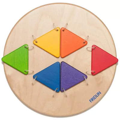 Holzspielzeug, Montessori, Formenpuzzle, Farbpuzzle, Kreisplatte