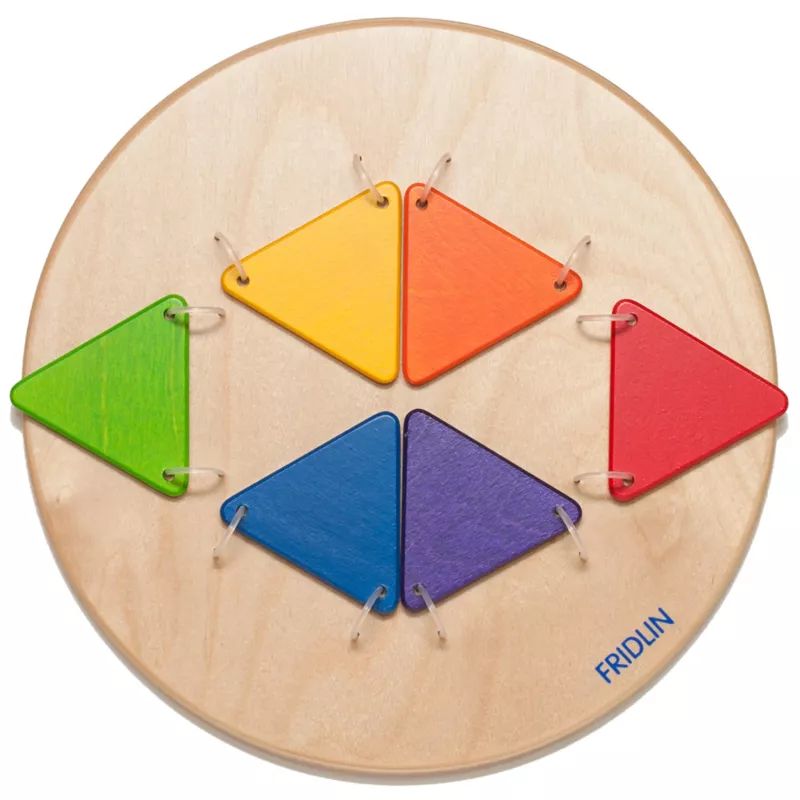 Holzspielzeug, Montessori, Formenpuzzle, Farbpuzzle, Kreisplatte