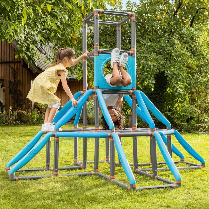 Klettergerüst, Spielturm, Kunststoffrohre, Outdoor-Spielgerät, Kletterstangensystem