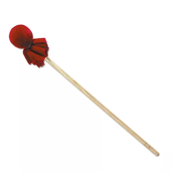 rosy ball, red pomander, decorative pick, rose petal, stick