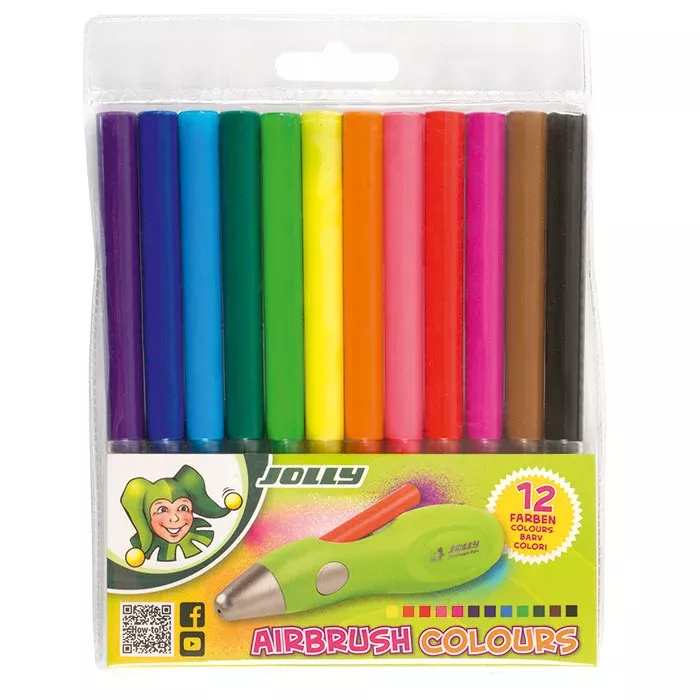 Filzstifte, Marker, 12 Farben, Airbrush, Kunstset