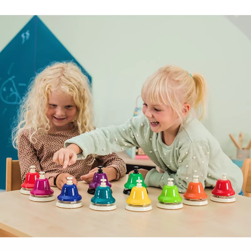 Kinder, Spielzeug, Glocken, Sortierspiel, Farben