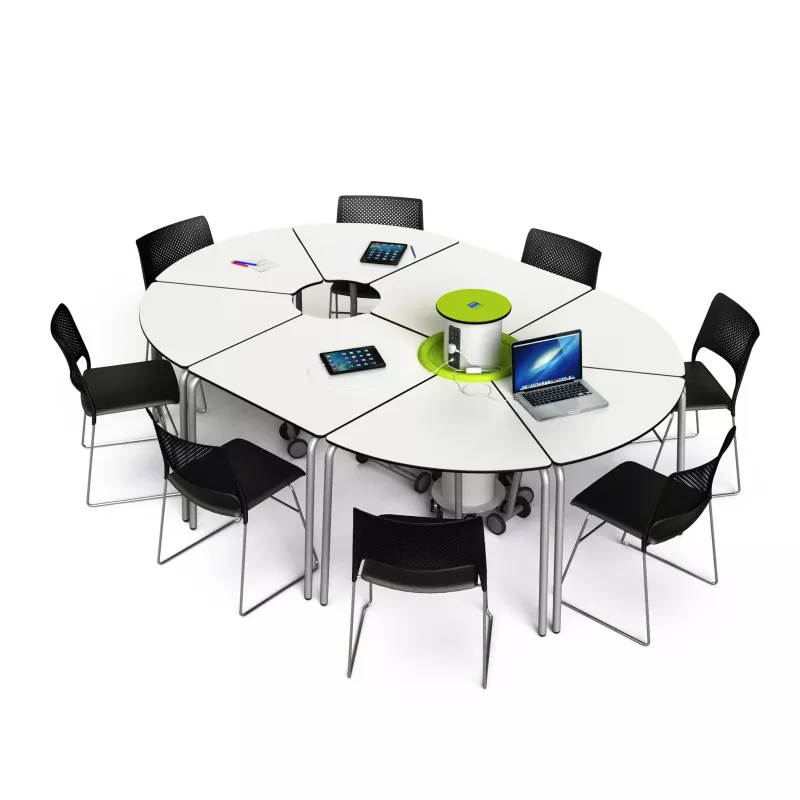 runde tischgruppe, tischset, gerätelektronik, runde tische, mobiles konferenztisch