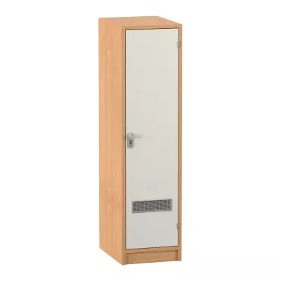 Schrank, Einzelschrank, Holzoptik, Geschlossener Schrank, Lüftungsgitter