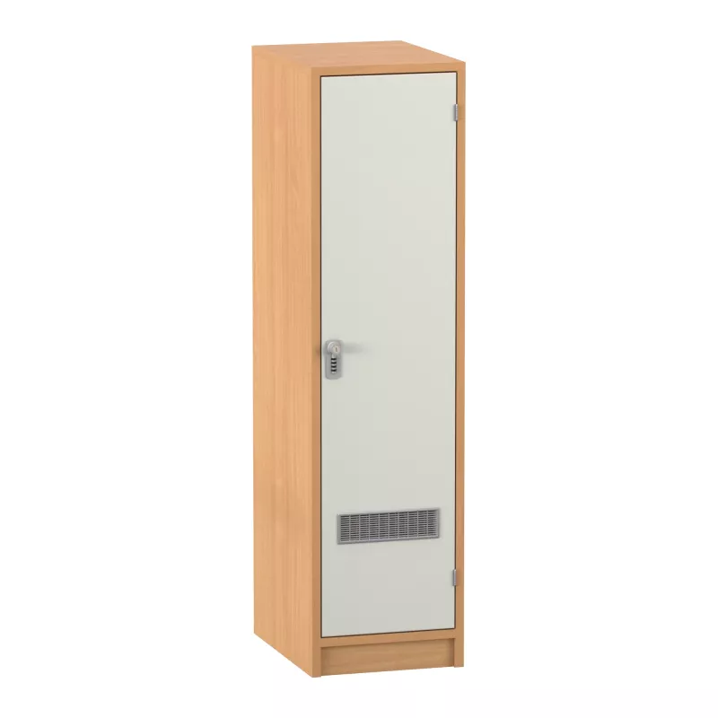 Schrank, Einzelschrank, Holzoptik, Geschlossener Schrank, Lüftungsgitter