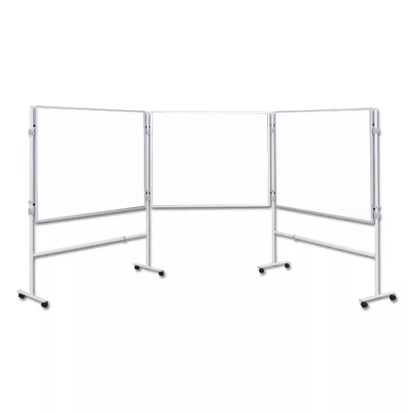 whiteboard, mobiles Whiteboard, dreiteiliges Whiteboard, Rahmen mit Rollen, verstellbarer Rahmen