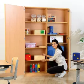 Klassenschrank mit Mittelwand - Breite: 126,4 cm