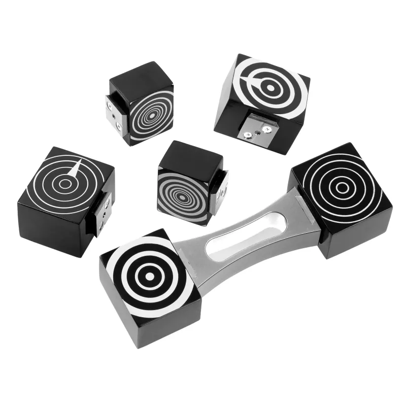 Hantelset, Gewichtskugeln, Kurzhantel, Metallgriff, Schwarz-weiß Muster