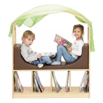 Kinder-Sofa, Leseecke, Bettvorhang, Bücherregal, Kinder-Möbel