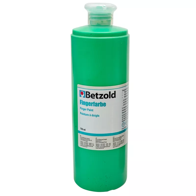 Fingerfarbe, Grüne Flasche, Fingerfarbenflasche, 750 ml, Betzold