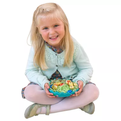 Kinder, Osterei, Schüssel, Nacht, Kleidung