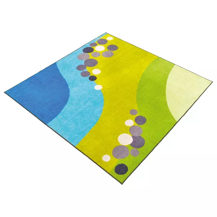 Teppich, Kleiner Teppich, Fliesenform, bunter Muster, Rundliche Kreise