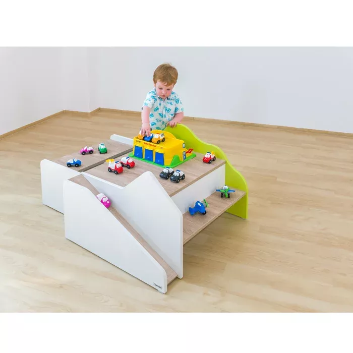 Spielzeugwald, Puzzlespielzeug, Kaufliege, Klemmbausteine, Miniaturfahrzeuge