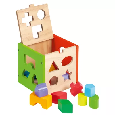 Holzspielzeug, Formensteckspiel, Sortierwürfel, Bausteine, Kinderlernspielzeug