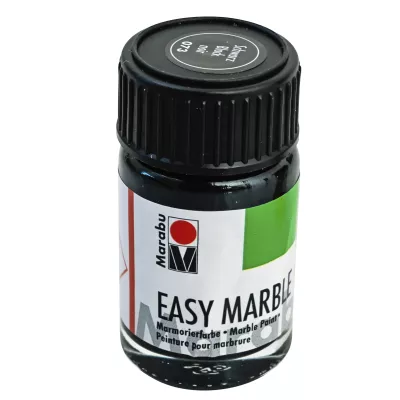 Marmorierfarbe, Acrylicfarbe, Easy Marble, Schwarz, Mini-Flasche