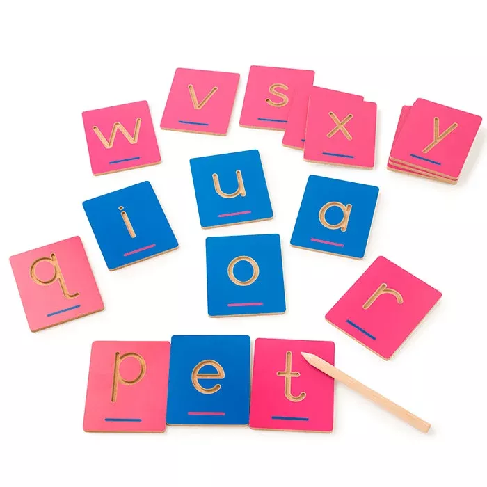 alphabet tiles, Holzbuchstaben, pink blue tiles, Buchstaben Legespiel, Lernspiel