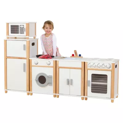 Holzküche, Spielküche, Küchenset, Kinderküche, Küche mit Geräten
